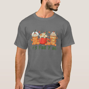 It's Fall Y'all Iced Latte Spicy Pumpkin Fall Autu T-Shirt