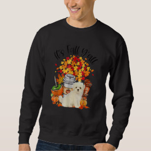 It's Fall Y'all Maltese Dog Pumpkin Fall Autumn Sweatshirt