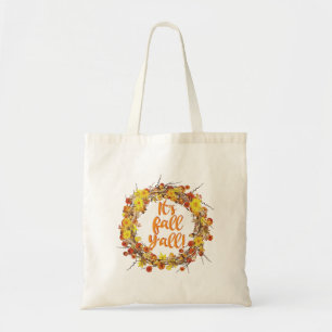 It's Fall Y'all Orange Autumn Leaves Tote Bag