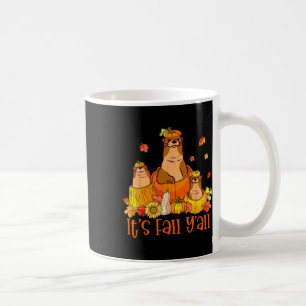 It's Fall Y'all Otters Pumpkin Outfit For Fall Sea Coffee Mug