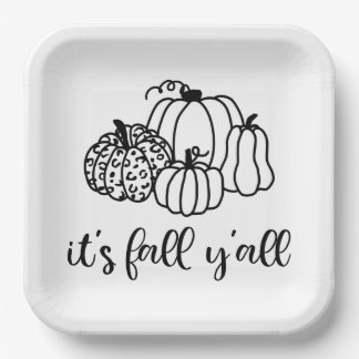 It's Fall Y'all Paper Plate