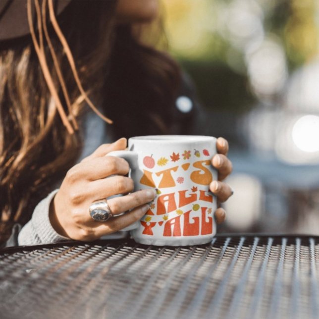 It's Fall Y'all Pumpkin And Fall Leaves Autumn  Coffee Mug (Creator Uploaded)