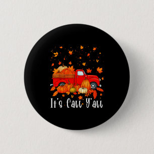 It's Fall Y'all Pumpkin Truck Autumn Tree Hello Fa 6 Cm Round Badge