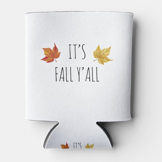 It's Fall Y'all Rae Dunn Inspired Font Fall Can Cooler (Front)