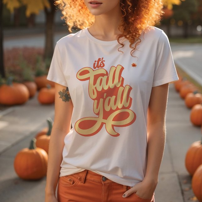 It's Fall Y'all Retro Style T-Shirt (Creator Uploaded)