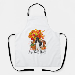 It's Fall Y'all Springer Spaniel Dog Halloween Tha Apron