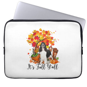 It's Fall Y'all Springer Spaniel Dog Halloween Tha Laptop Sleeve