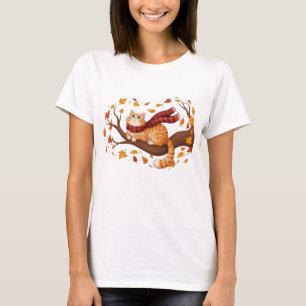 It's Fall Y'all T-Shirt - Thanksgiving Cat Leaf Fa