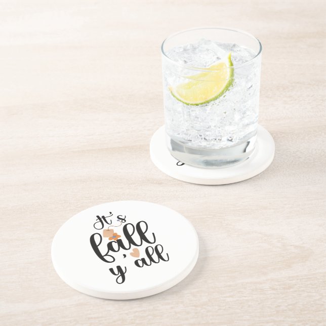 It's fall y'all, tea bag coaster (Side)