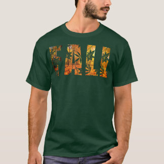It's Fall Y'all Word Autumn Fall Leaves Tee 
