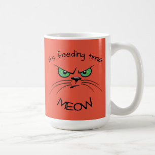 it's feeding time meow - coffee mug