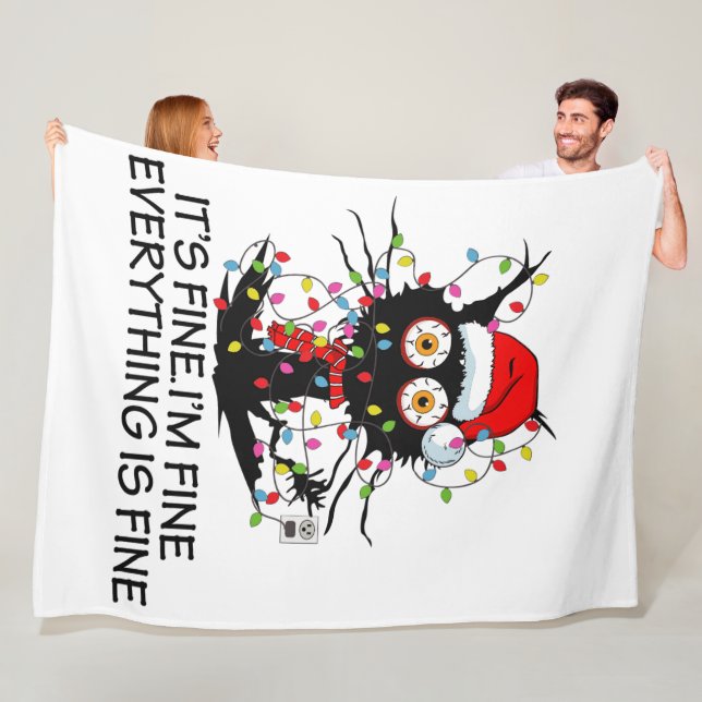 It's Fine! Fleece Blanket (In Situ)