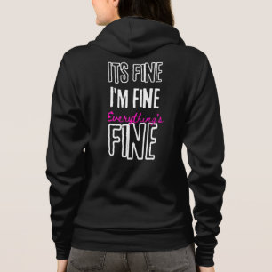 Its Fine Grunge Front and Back Print Hoodie