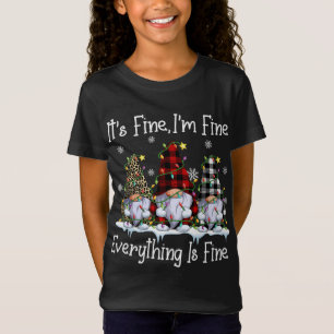 It's Fine I'm Fine Christmas Lights 1st Grade Teac T-Shirt