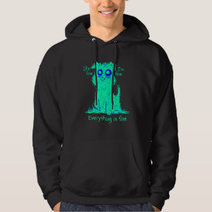It's Fine I'm Fine Everything Is Fine Cat For Men Hoodie