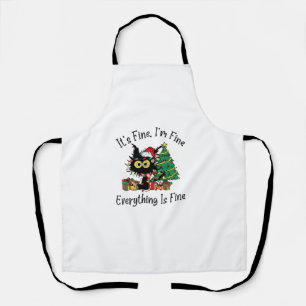 It's Fine I'm Fine Everything Is Fine Christmas Fu Apron