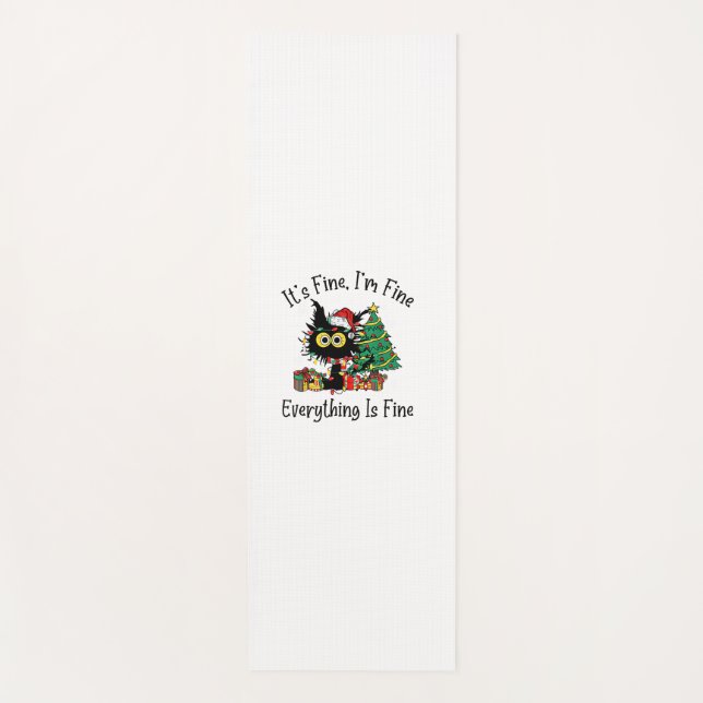 It's Fine I'm Fine Everything Is Fine Christmas Fu Yoga Mat (Front)