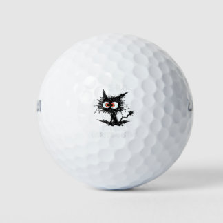 It's Fine I'm Fine Everything Is Fine Funny Black Golf Balls