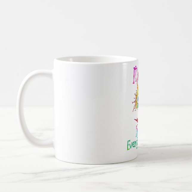 It's Fine I'm Fine Everything Is Fine Funny Cat Ti Coffee Mug (Left)
