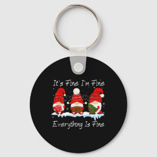 It's Fine I'm Fine Everything Is Fine Gnome Christ Key Ring