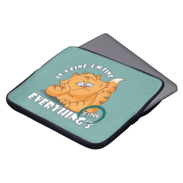 It's fine I'm fine Everything's fine | 15" Laptop Sleeve (Front Top)