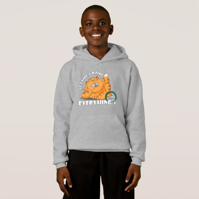 It's fine I'm fine Everything's fine | Kids Hoodie (Front Full)