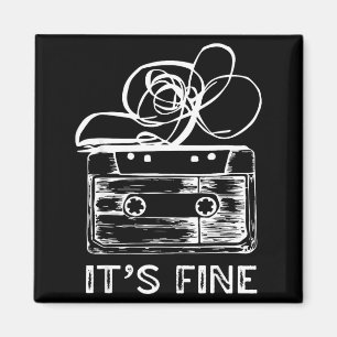 It's fine retro cassette tape 90's music magnet