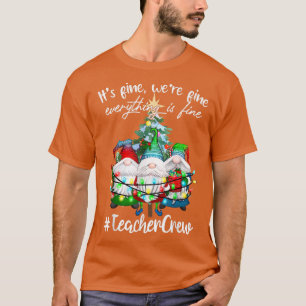 Its Fine, Were Fine Everything Is Fine, Teacher Cr T-Shirt