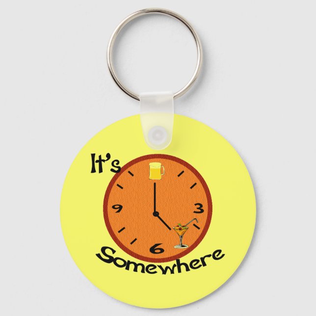 Its Five O'clock Somewhere Key Ring (Front)