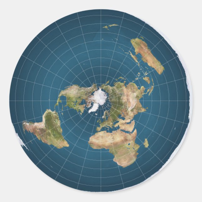 It's Flat.  No, Really. Classic Round Sticker (Front)