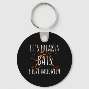 It's Freakin Ts I Love Halloween Fun Ts Quote  Key Ring