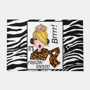 "It's Freezin' Icicles!" DIVA Doormat