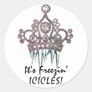 "It's Freezin' Icicles!" Tiara Stickers