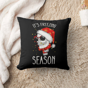 It's Freezing Season Winter Snow Christmas Holiday Cushion