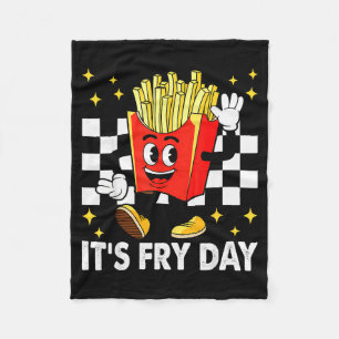 It's Fry Day - Funny French Fries Fast Food Fleece Blanket