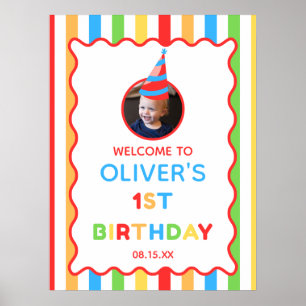 Its Fun To Be One 1st Birthday Photo Welcome Sign