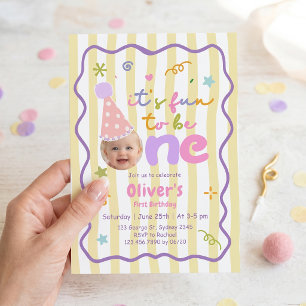 It's Fun to Be One Birthday Invitation
