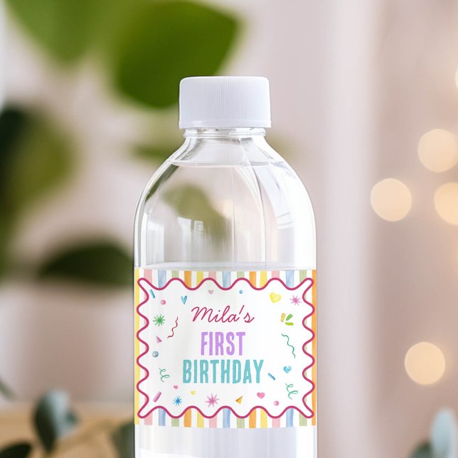 It's Fun To Be One Birthday Water Bottle Label (Creator Uploaded)
