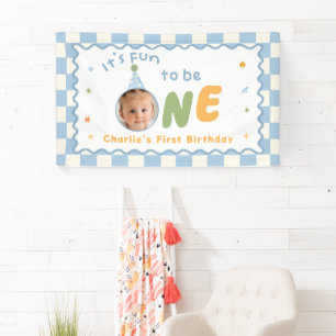 It's Fun To Be One Colorful 1st Birthday Banner