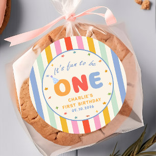 It's Fun To Be One Colorful Birthday Party Sticker