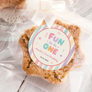 It's Fun To Be One Colourful Birthday Party Classic Round Sticker