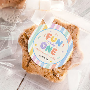 It's Fun To Be One Colourful Birthday Party Classic Round Sticker