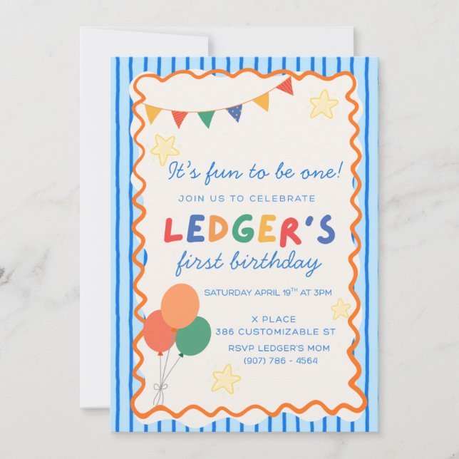 Its fun to be one! invitation (Front)