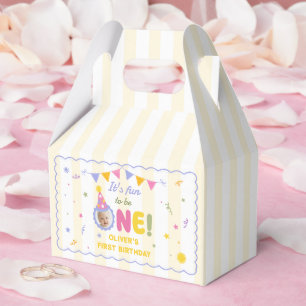 Its Fun To Be One Photo Boy 1st Birthday  Favour Box