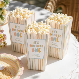 It's Fun To Be One Stripes 1st Birthday Favour Box