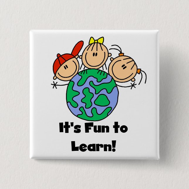 It's Fun to Learn 15 Cm Square Badge (Front)