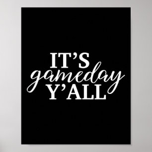 It's Game Day Y'all Football Poster
