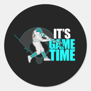 It's Game Time - Baseball   Classic Round Sticker