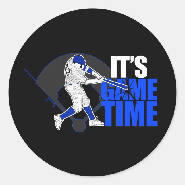 It's Game Time - Baseball  Classic Round Sticker (Front)