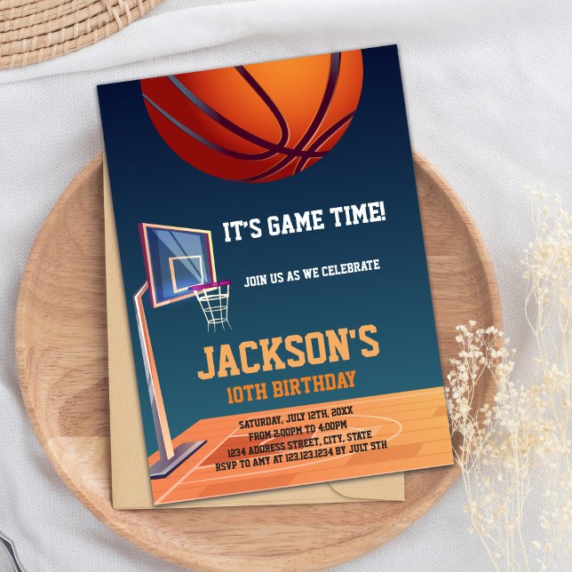 It's Game Time Basketball Invitations (It's Game Time Basketball Invitations)
